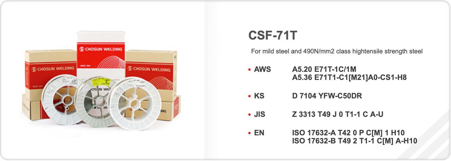 ARAME TUBULAR AWS A5.20 E71T-1C CHOSUN 1,6MM 15KG